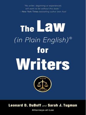 cover image of The Law (in Plain English) for Writers ()